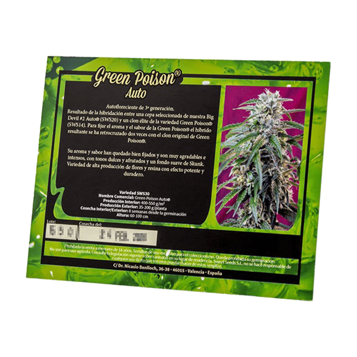 Sweet Seeds Green Poison | Automatik | 3 Samen - Grüner Daumen